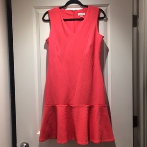 {Calvin Klein} pink ruffle dress.